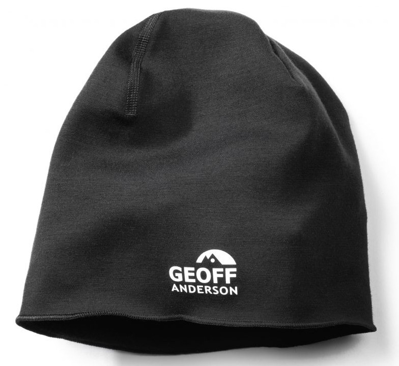 Geoff Anderson Merino Fleecehaube lang schwarz
