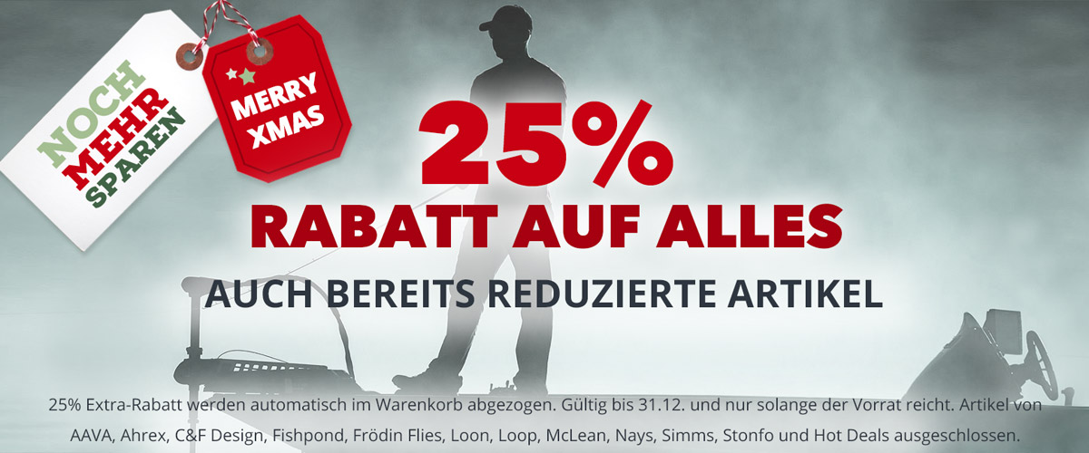 MERRY XMAS: 25% auf alles in Spinnfischen bis 31.12.