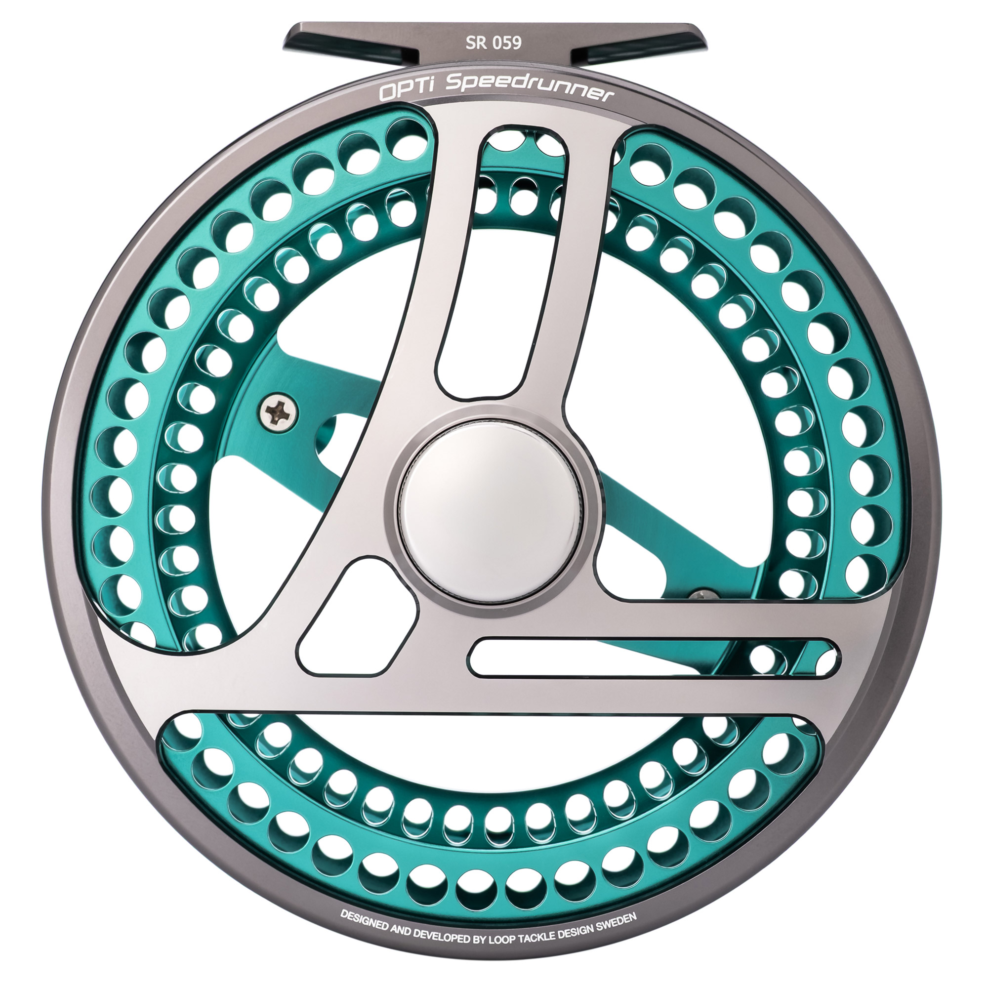 Loop OPTI Speedrunner Limited Edition Fliegenrolle Aurora Turquoise Loop OPTI Speedrunner Limited Edition Fliegenrolle Aurora Turquoise