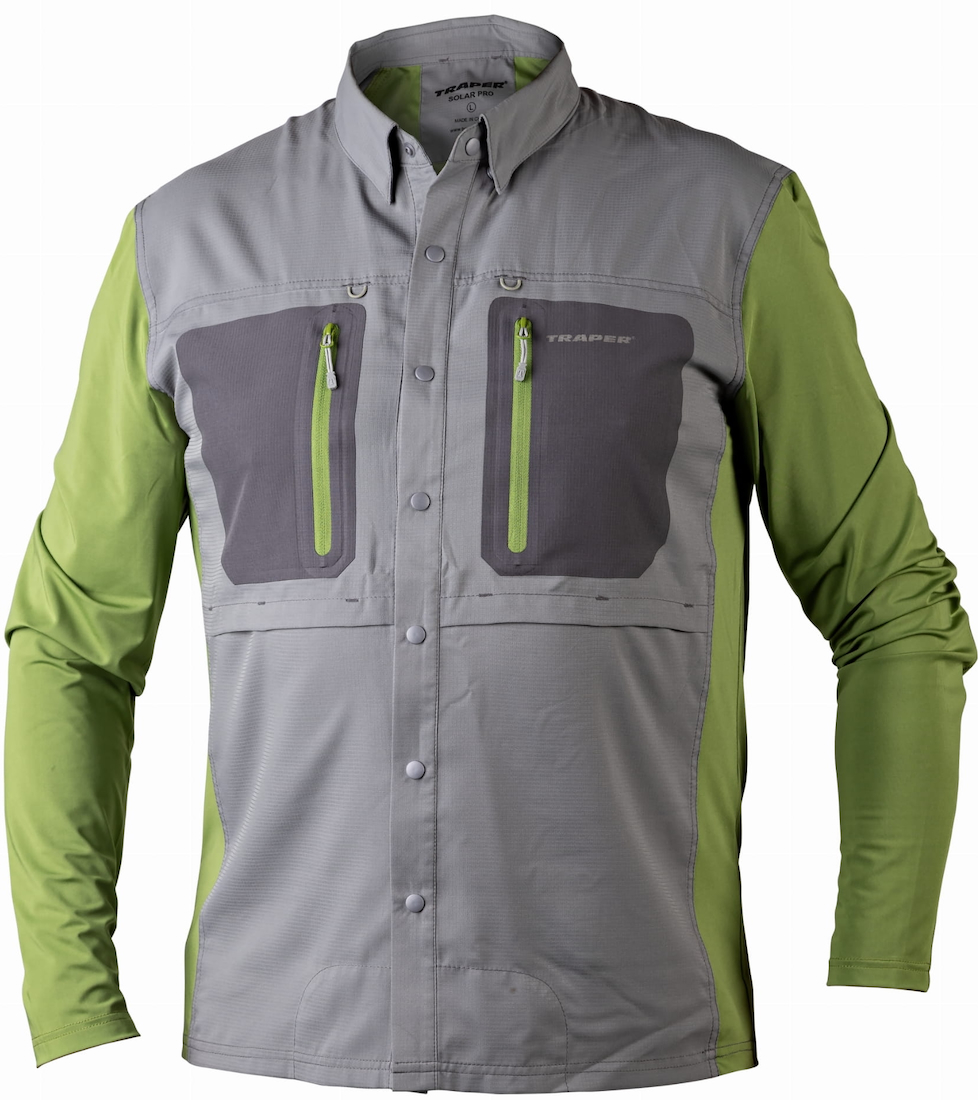 Traper Solar Pro UPF 50+ Fishing Shirt Kiwi Grey