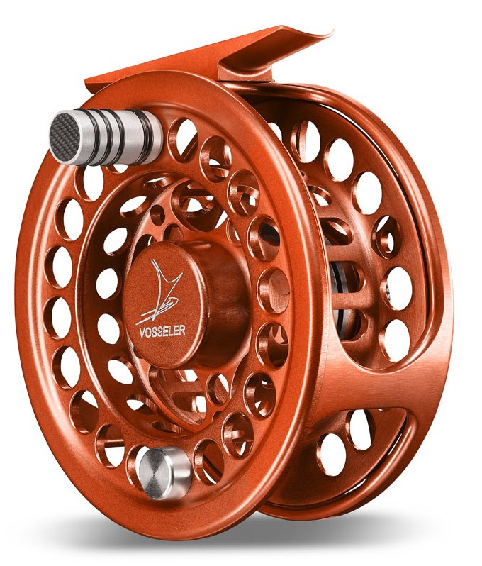 Vosseler DC2 Fliegenrolle orange