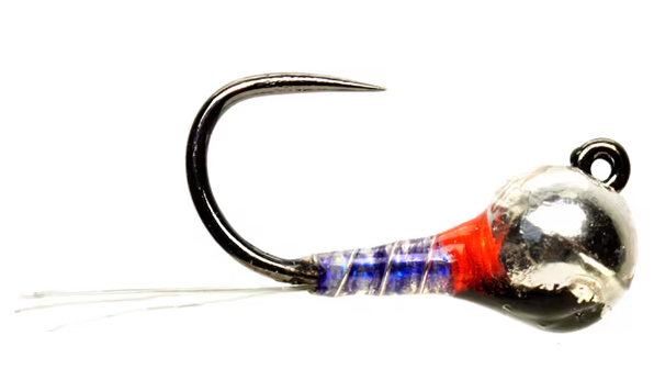 Fulling Mill Tactical Perdigons Olsen's Baetis Dark Violett & Silver Bead Barbless Nymphe