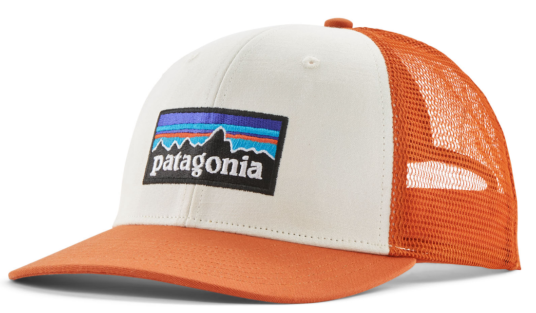 Patagonia P-6 Logo Trucker Hat Cap WHRL - White Redtail Rust