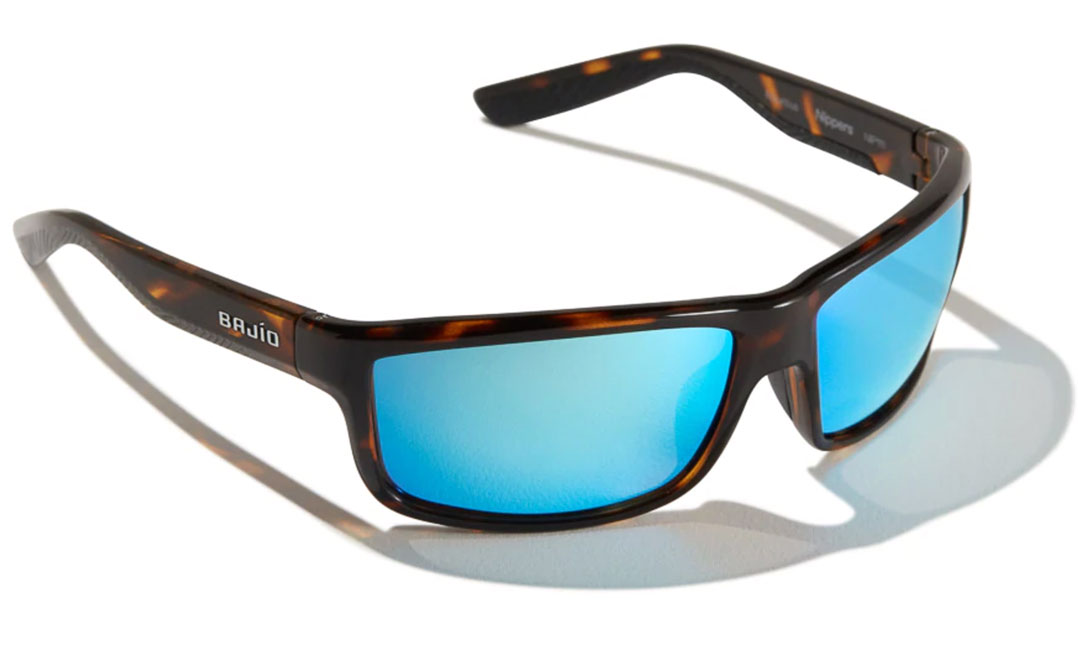Bajio Polarisationsbrille Nippers - Dark Tort Gloss (Blue Mirror Glass)