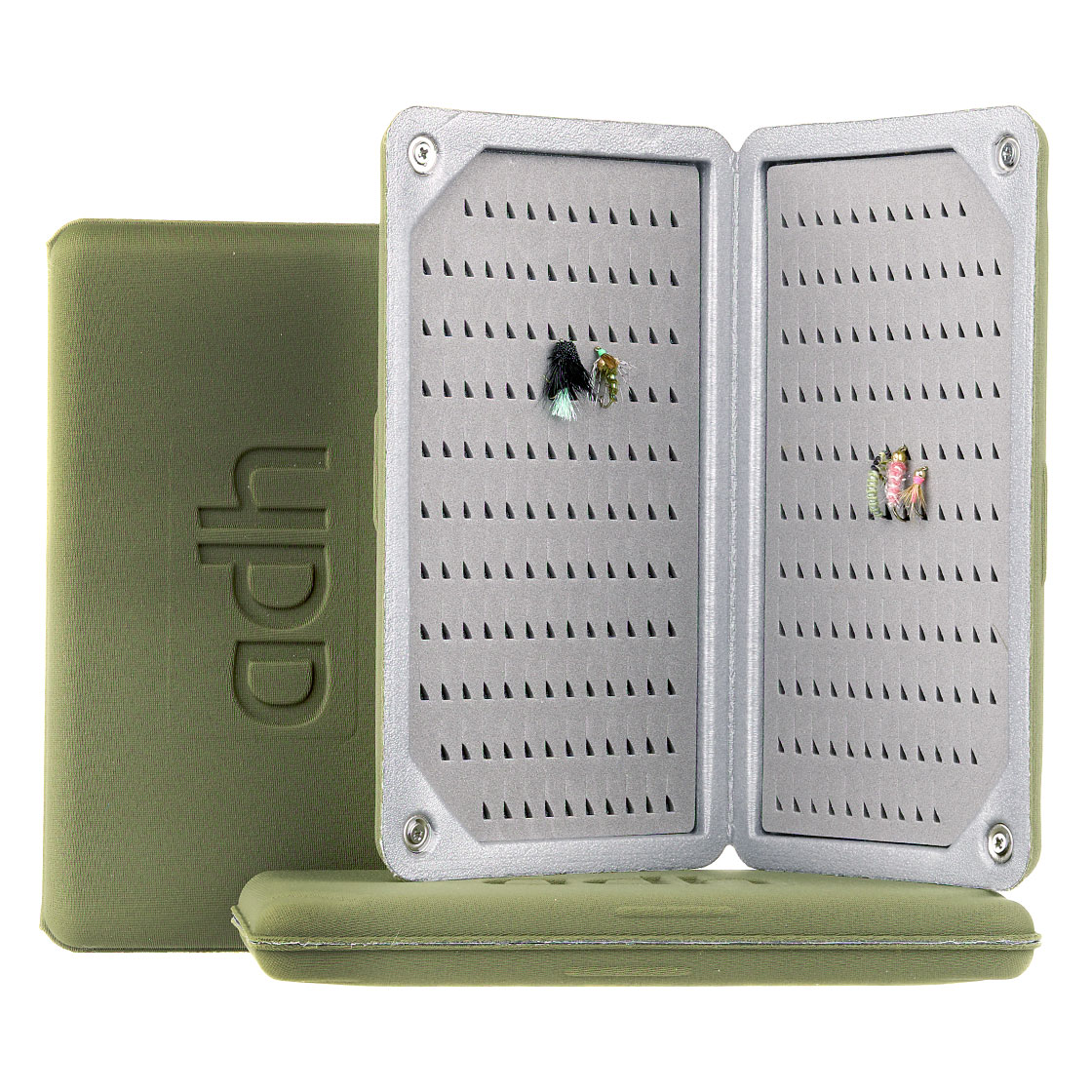 adh-fishing Foam Fly Box Fliegendose Nymph Ultralight olive
