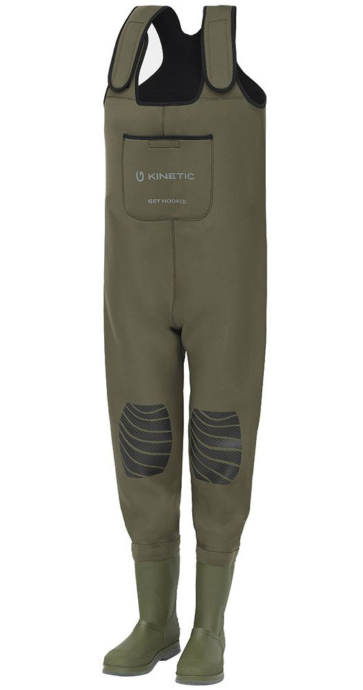 Kinetic NeoGaiter Bootfoot Wader Felt Neoprenwathose mit Stiefeln Filz olive