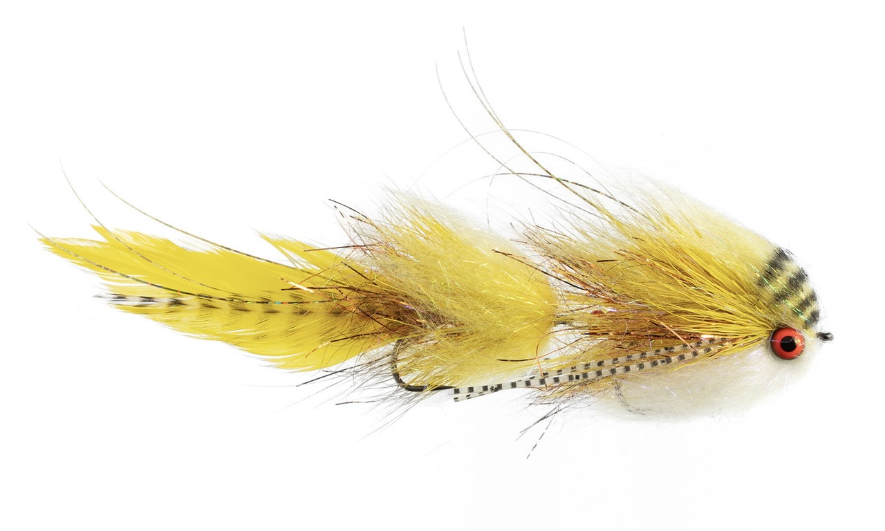 Umpqua Tandem Streamer Trasher Hurst Yellow #1 x #2