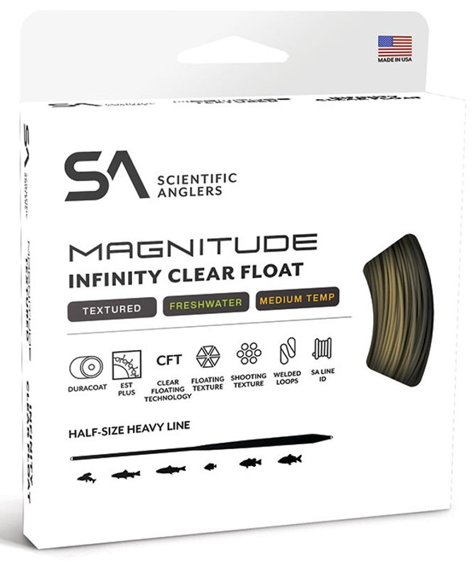 Scientific Anglers Magnitude Infinity Floating Clear Head WF Fliegenschnur Buckskin