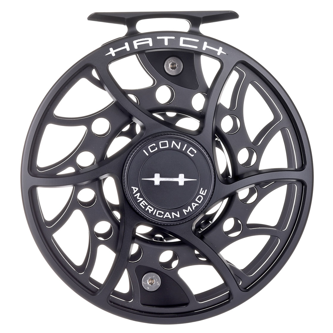 P-23102_Hatch-Iconic-Fly-Reel-Fliegenrolle-Mid-Arbor-black-silver_foto-1 Hatch Iconic Fly Reel Fliegenrolle Mid Arbor black/silver