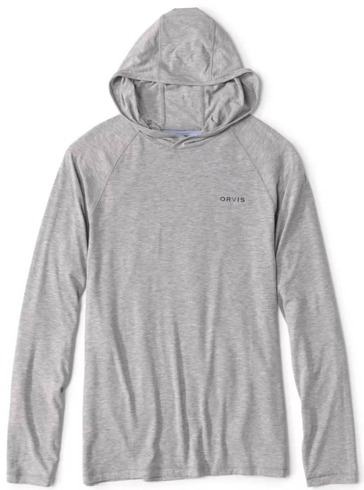 Orvis Dricast Hoodie Sunshirt UPF 50+ Sonnenschutz Hemd light heather blue