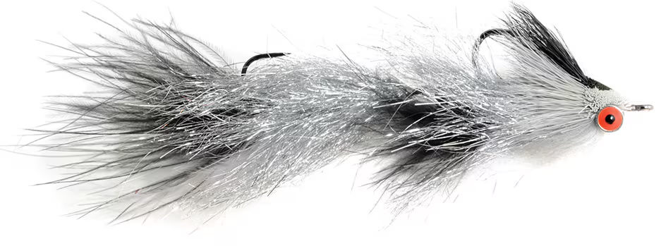 P-27530_Fulling_Mill_Articulated_Trout_Slider_Silver_ Fulling Mill Arctic Trout Slider Silver #1 Big Fish Trout Bum Streamer