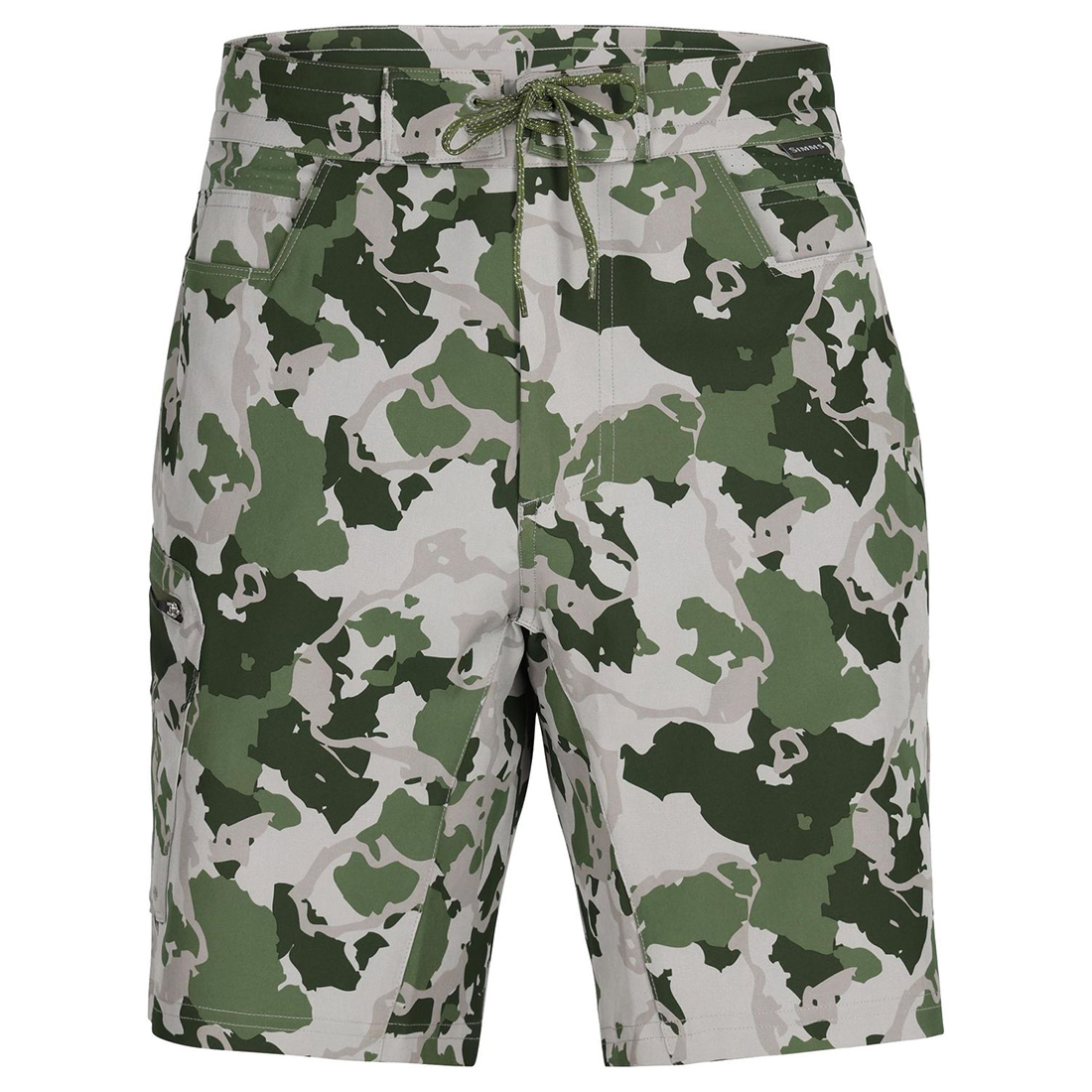 Simms Seamount Board Shorts Hose regiment camo clover
