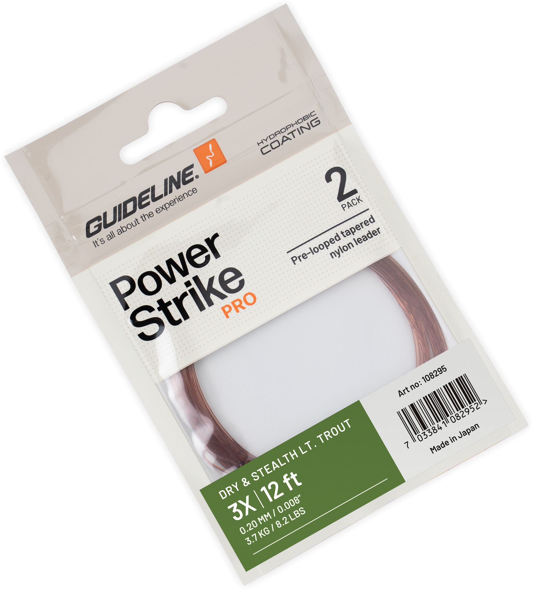 Guideline Dry & Stealth Light Trout 12 ft Tapered Leader Vorfach