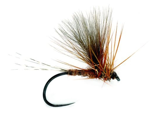 Fulling-Mill_Trockenfliege_CDC-March-Brown_Barbless Bindebeispiel