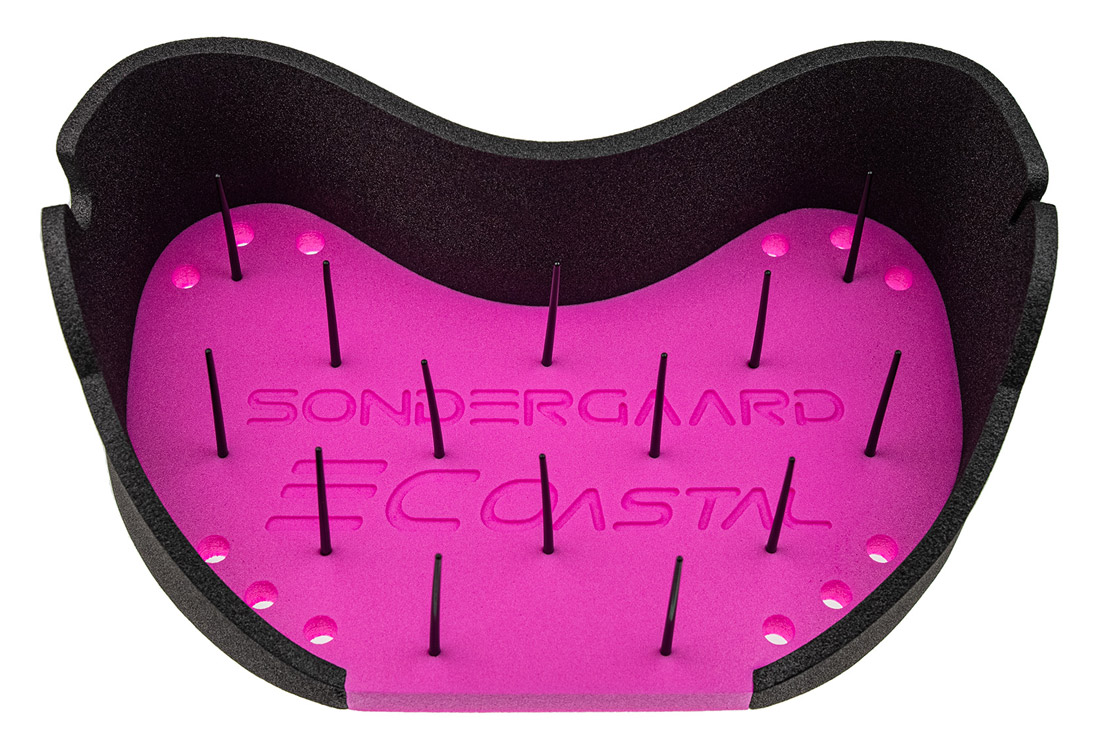 Sondergaard Schnurkorb Coastal Stripping Basket black & pink