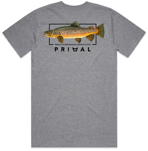 Primal Artist Tee Brown Trout Grey Marle