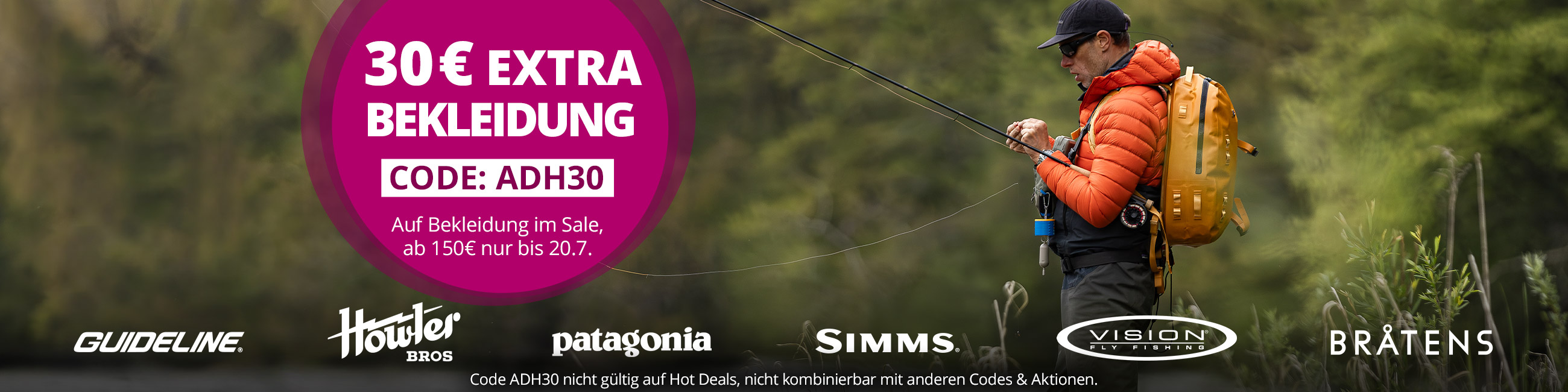 30€ Extra auf Bekleidung mit Code ADH30