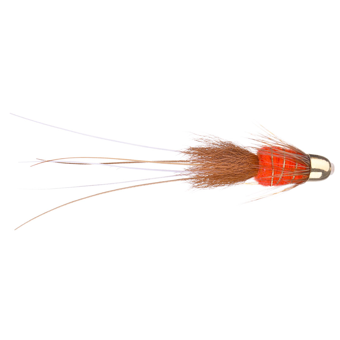Superflies Lachsfliege - Frances Fire Orange Brass Conehead