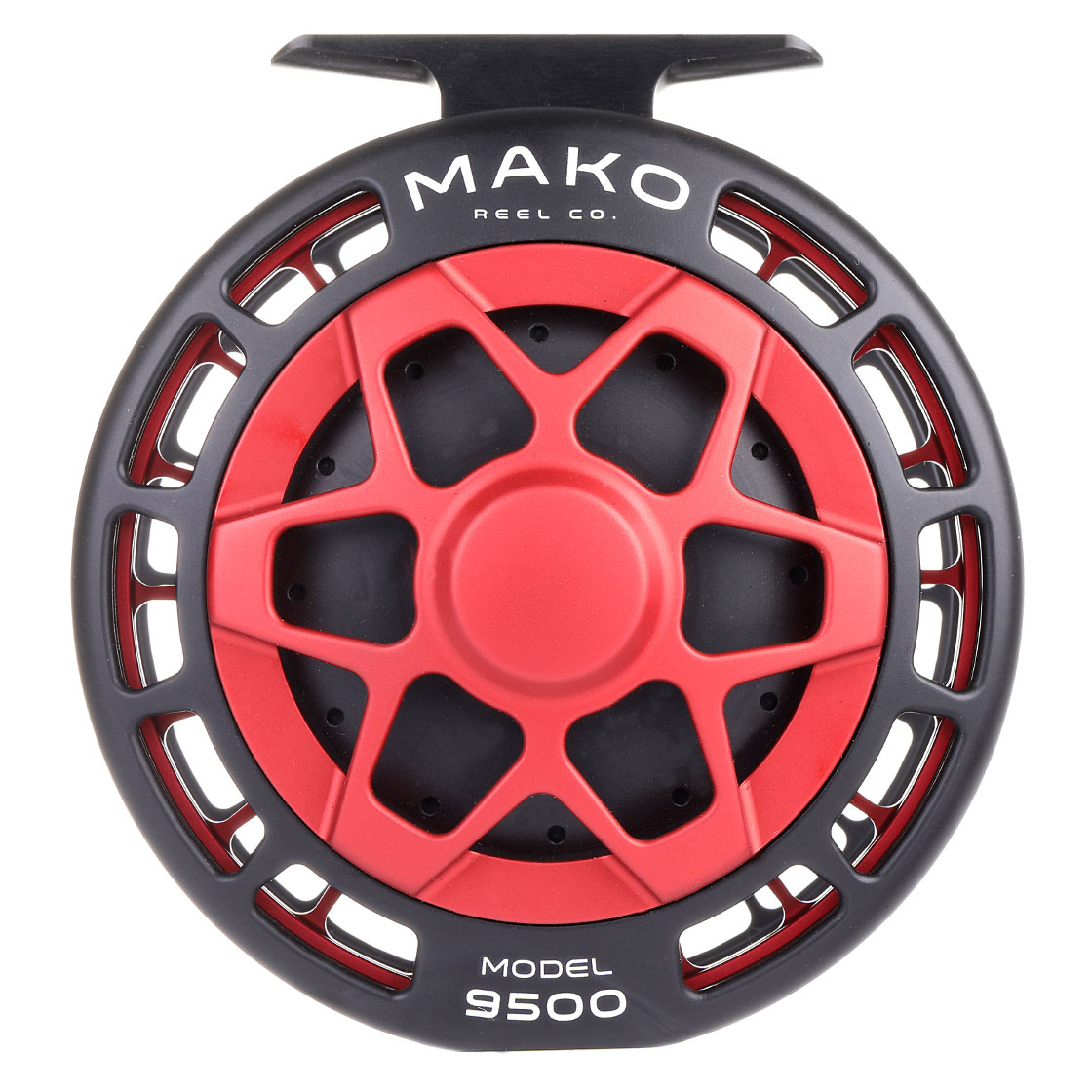 Mako Reel Co. Fliegenrolle matte red on black