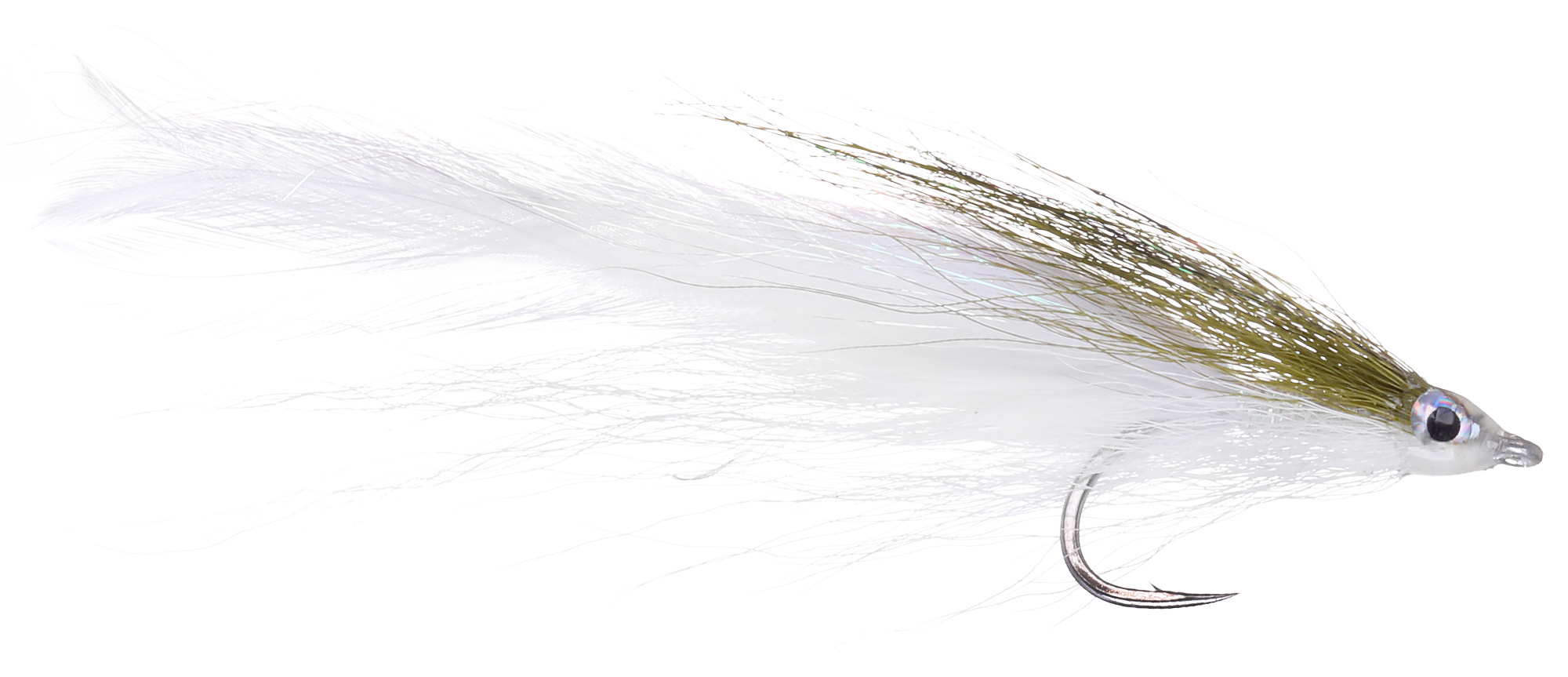 Fulling Mill Streamer Deceiver Olive and White #2/0