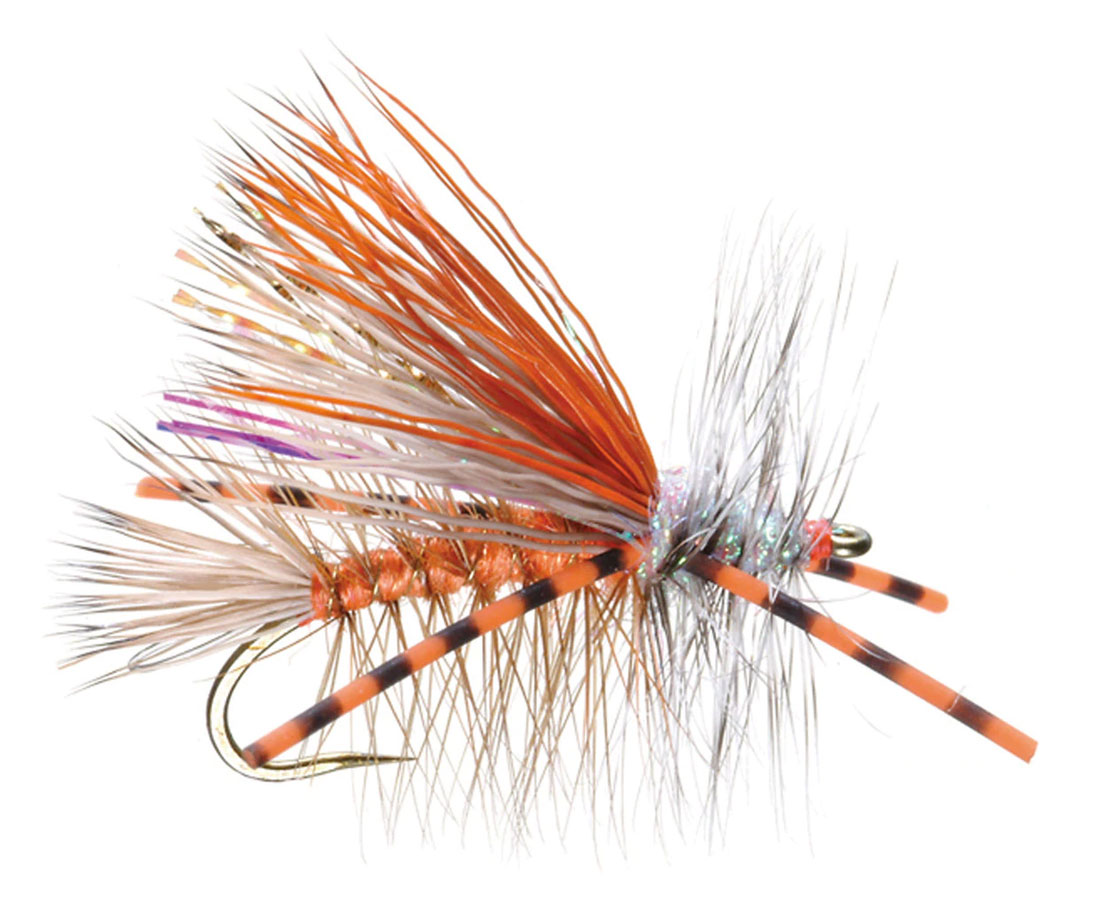 Umpqua_Crystal_Stimulator_Rubberlegs_Orange Bindebeispiel
