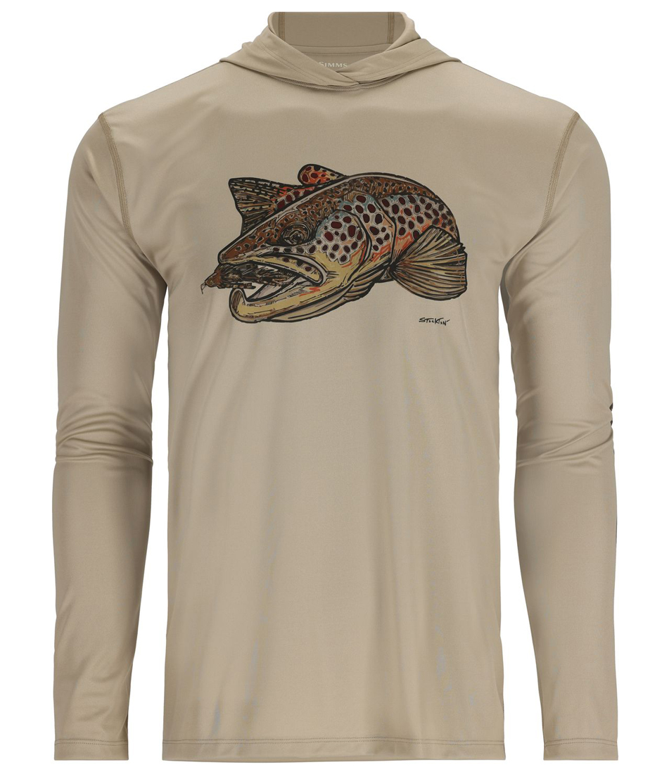 Simms_Tech_Hoody_Langarmhemd_Artist_Series_stone_brown_trout_1 Simms Tech Hoody Langarmhemd Artist Series stone/brown trout