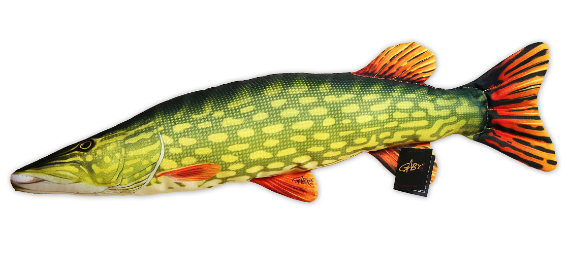 P-29187_Fischkissen_Kuscheltier_Hecht_80cm_ganz Fischkissen Kuscheltier Hecht 80cm
