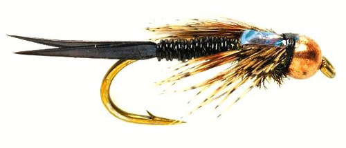 copper-john-black Fulling Mill Nymphe - Copper John schwarz