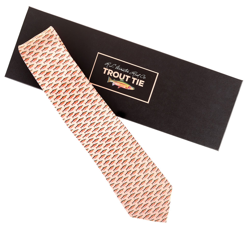 Winston Trout School Silk Tie Krawatte peach