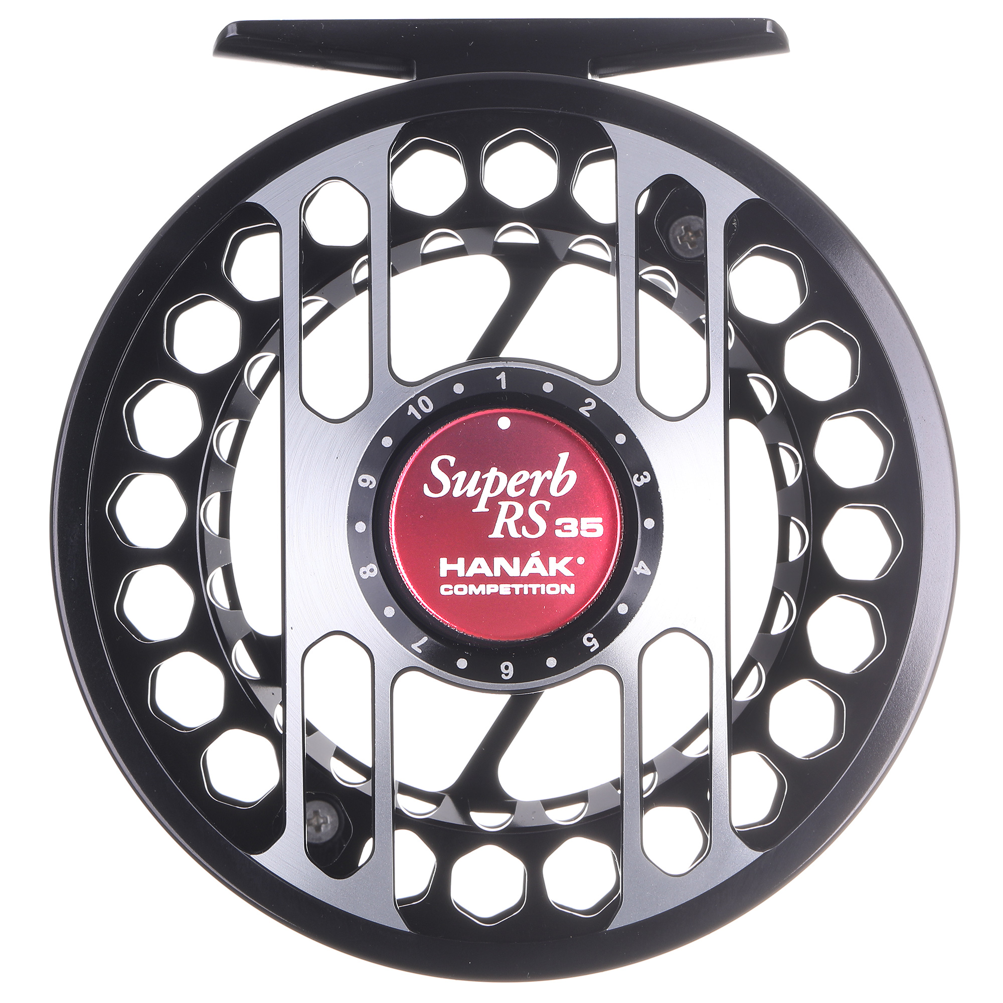 Hanak Superb RS 35 Fliegenrolle black & red