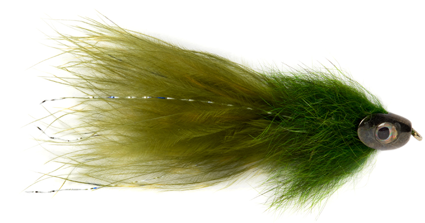 Fulling Mill Streamer - Ronan's Possum Streamer Green Machine