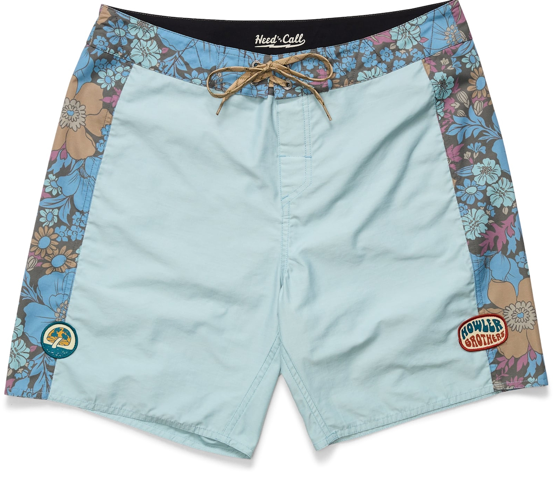 Howler Brothers Ensueno Boardshorts Flower Power Pool Blue