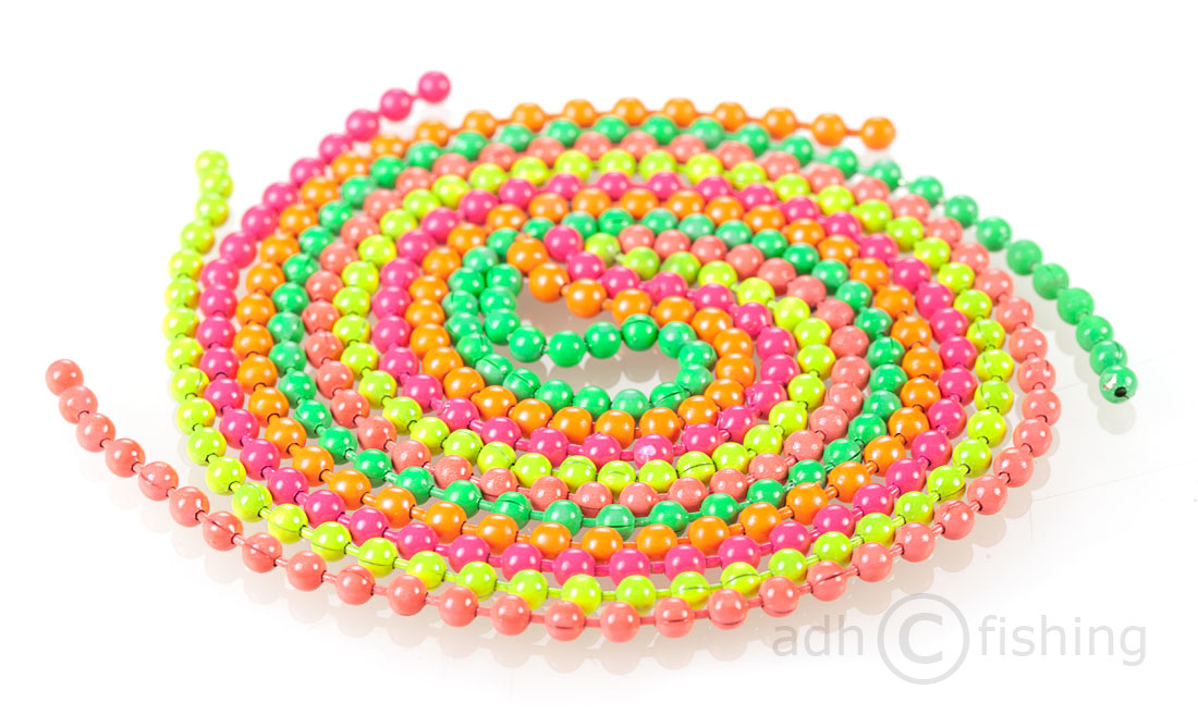 Hareline Fluorescent Bead Chain Eyes Medium Kugelkettenaugen