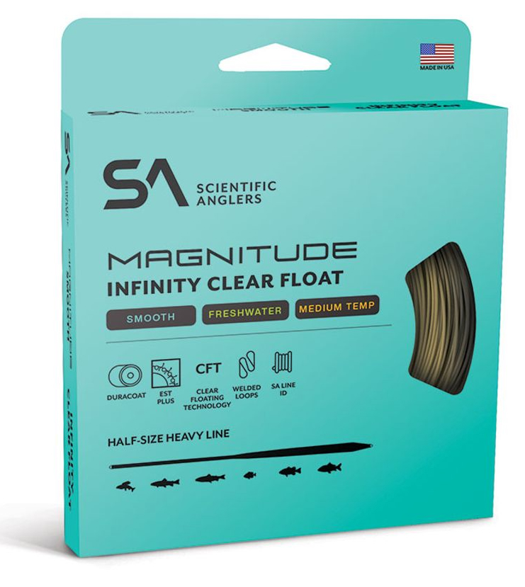 Scientific Anglers Magnitude Smooth Infinity Floating Clear Head WF Fliegenschnur Buckskin