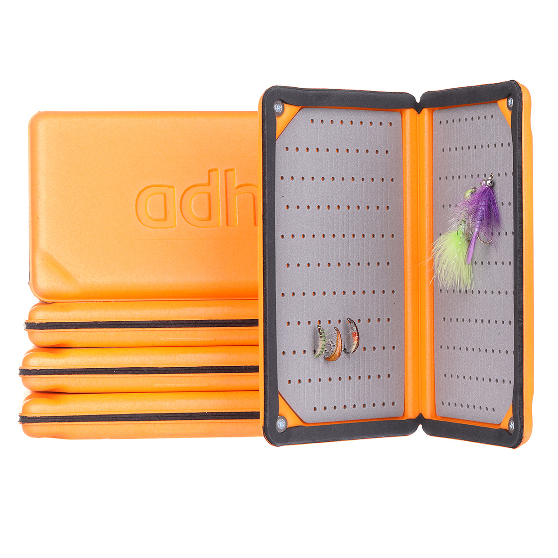 adh-fishing Foam Fly Box Fliegendose Nymph Ultralight Rainproof orange