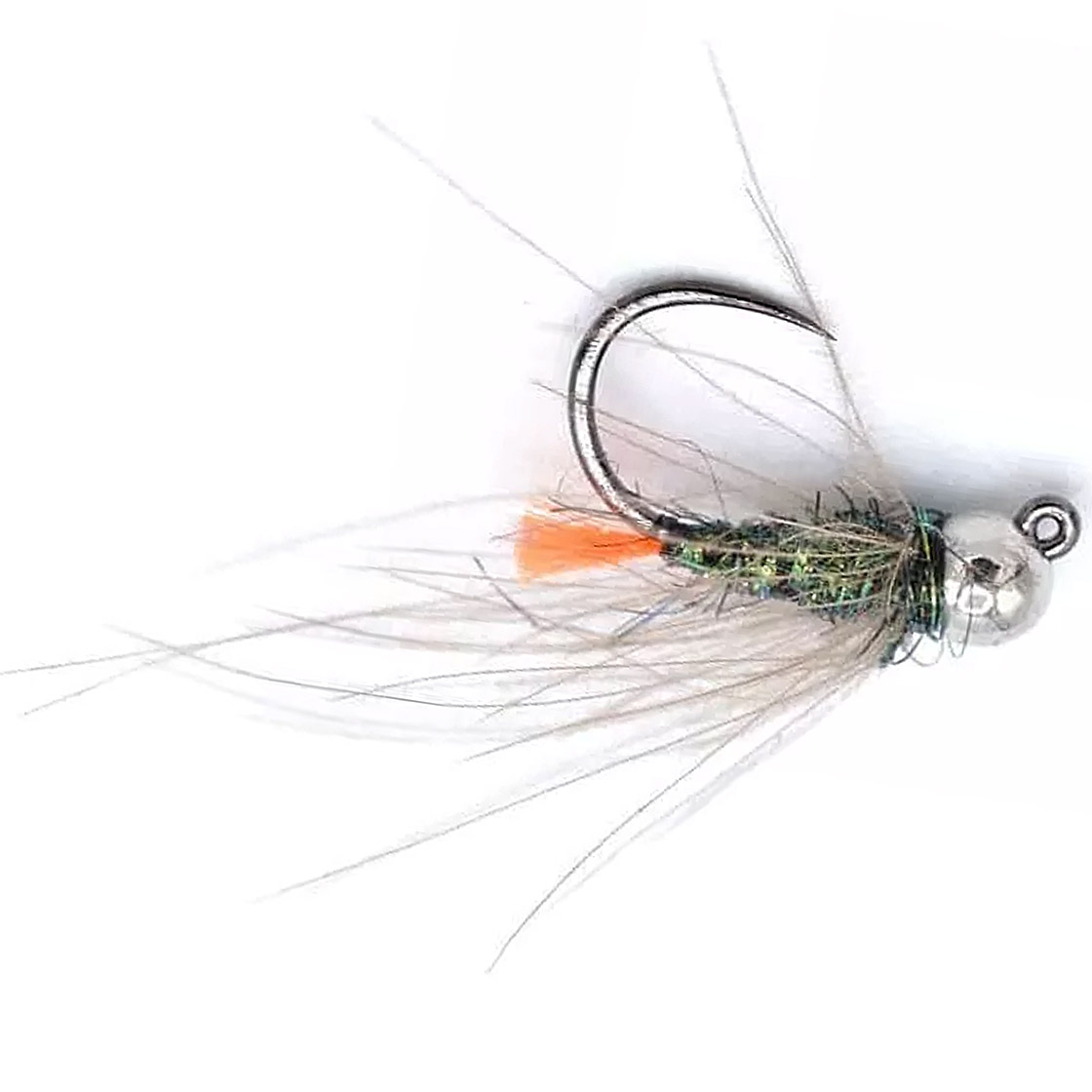 Superflies_Tungsten_Nymphe_Orange_Tag_Jig_Silver_Bead Superflies Tungsten Nymphe Orange Tag Jig Silver Bead
