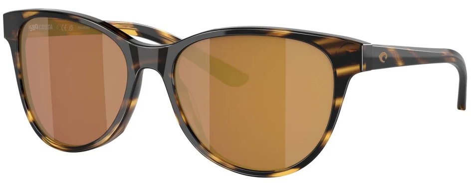 Costa Polarisationsbrille Womens Catherine Tortoise (Gold Mirror 580G)