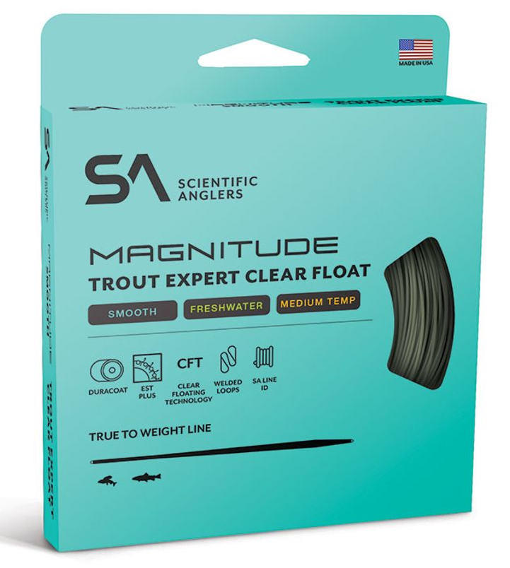 Scientific Anglers Magnitude Smooth Trout Floating 10' Clear Tip WF Fliegenschnur Sage Green