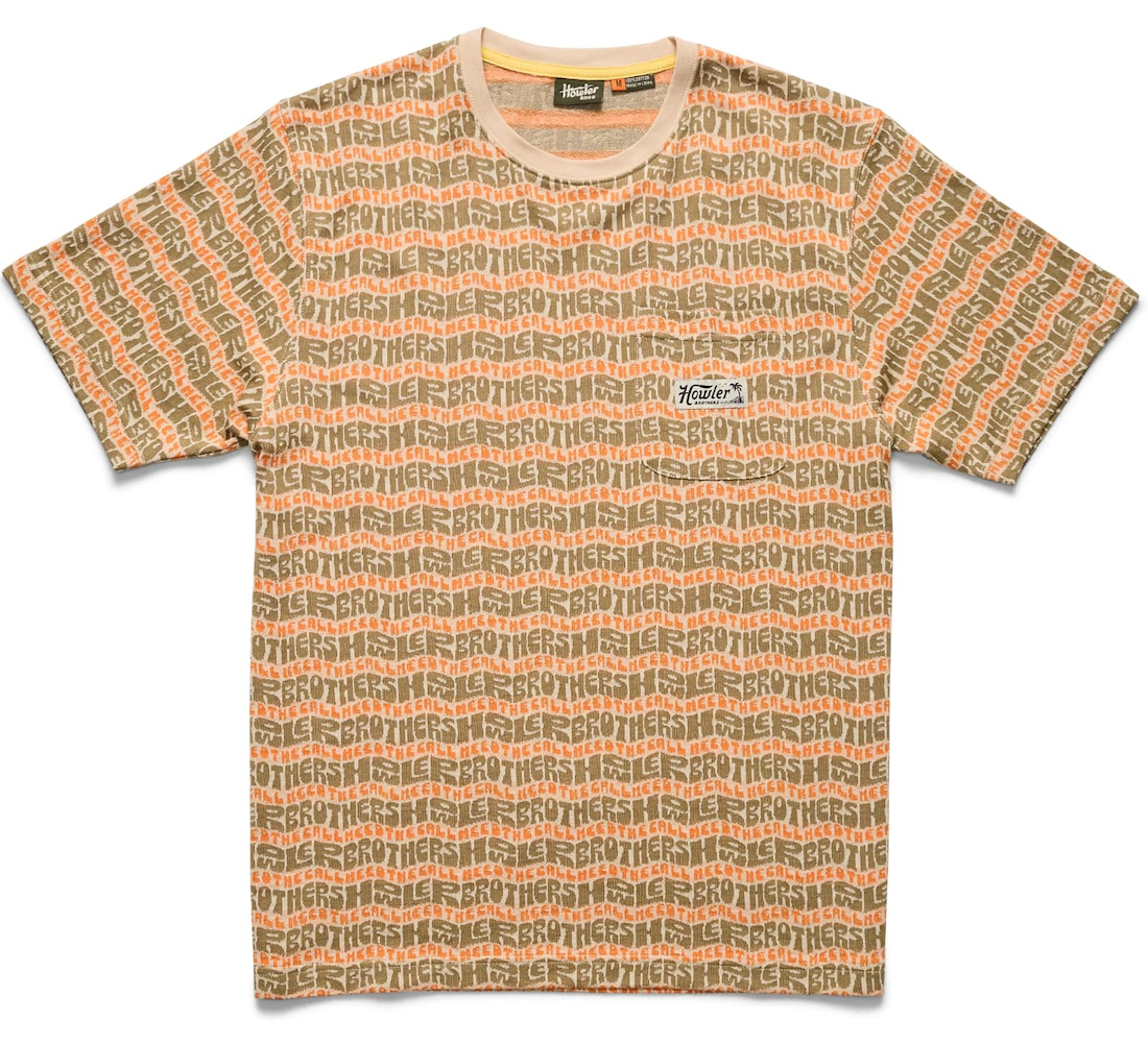 Howler Brothers Jacquard T-Shirt HB Flow Sand Howler Brothers Jacquard T-Shirt HB Flow Sand