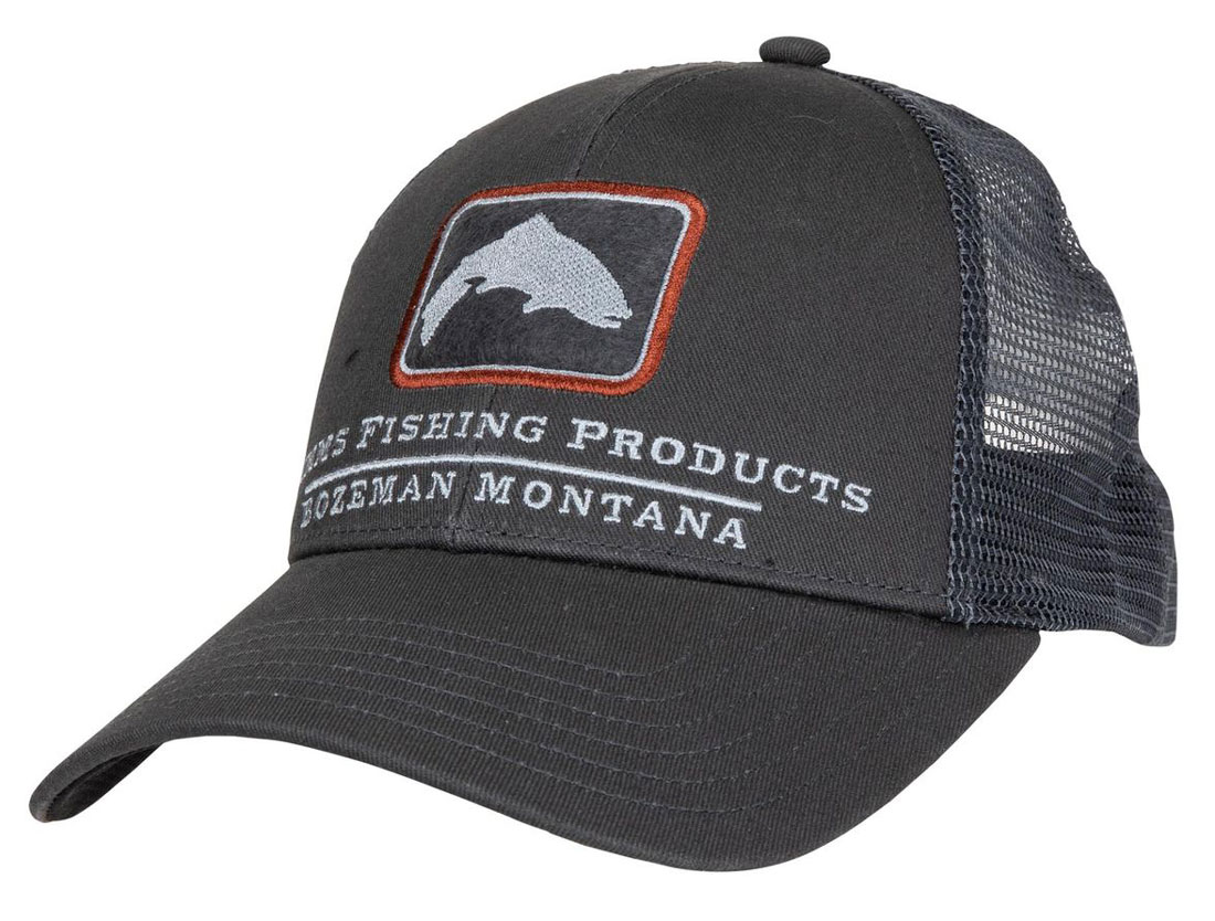 Simms_Trout_Icon_Trucker_Cap_Schirmmutze_carbon_1 Simms Trout Icon Trucker Cap Schirmmütze carbon