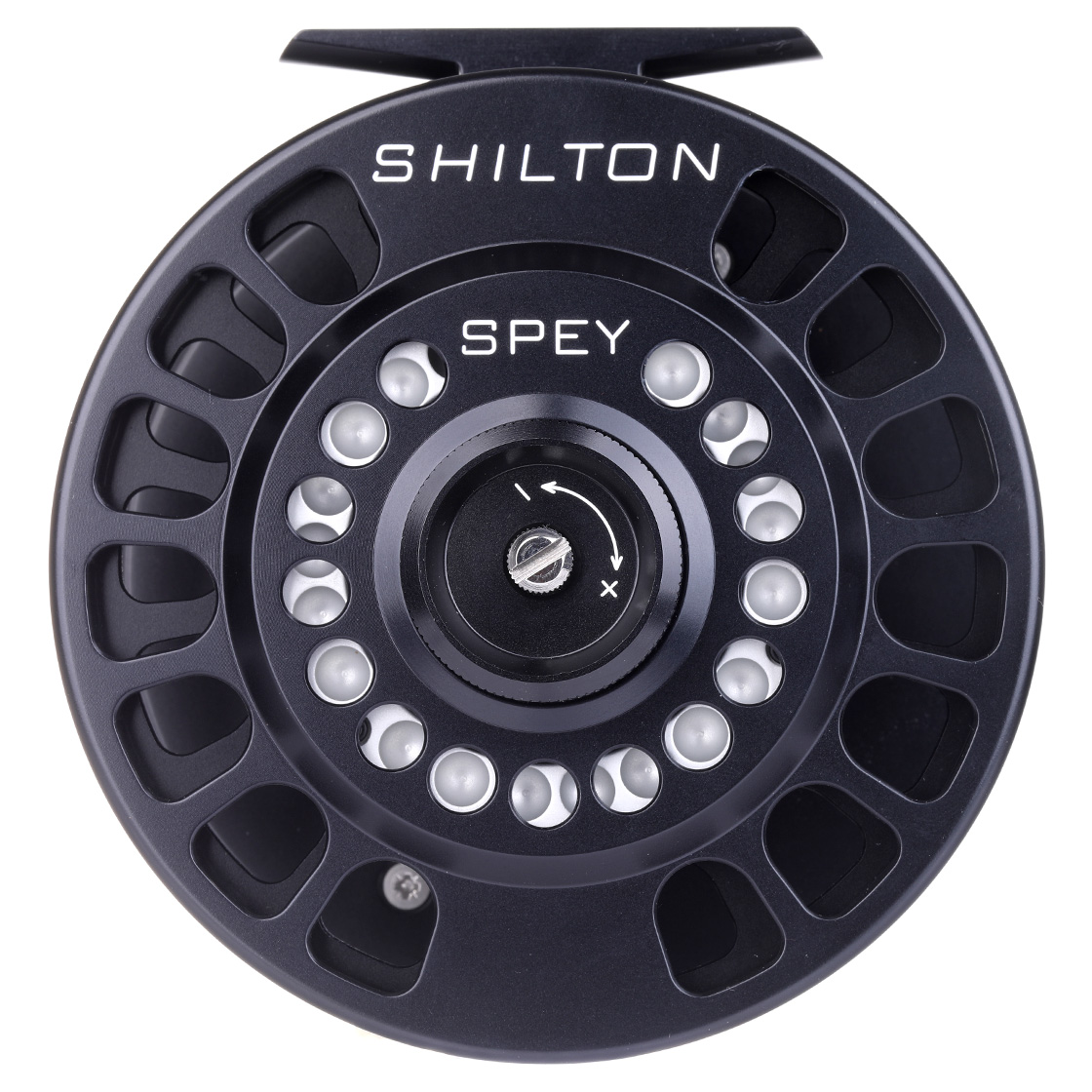 Shilton Spey Reel Large Arbor Fliegenrolle Black