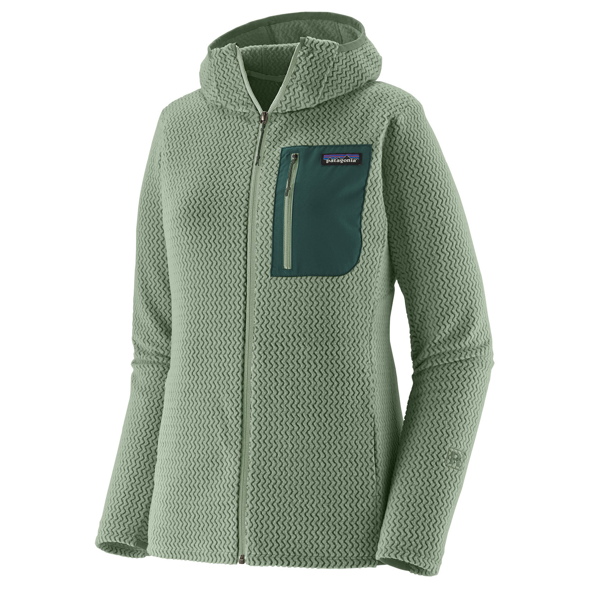 Patagonia W's R1 Air Full-Zip Hoody Fleecejacke ELGR - Ellwood Green