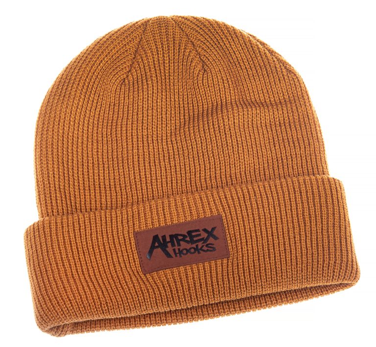 Ahrex Suede Patch Beanie Mütze mustard