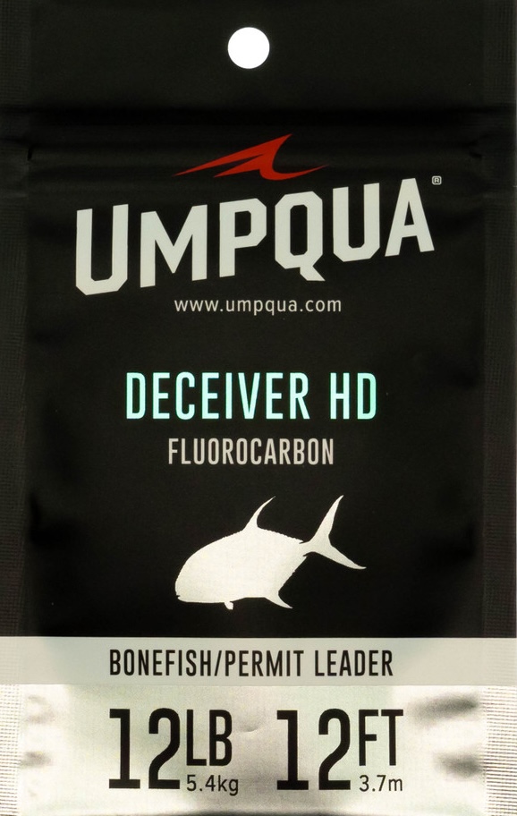 Umpqua Deceiver HD Bone-Permit 12ft Fluorocarbon Tapered Leader Vorfach