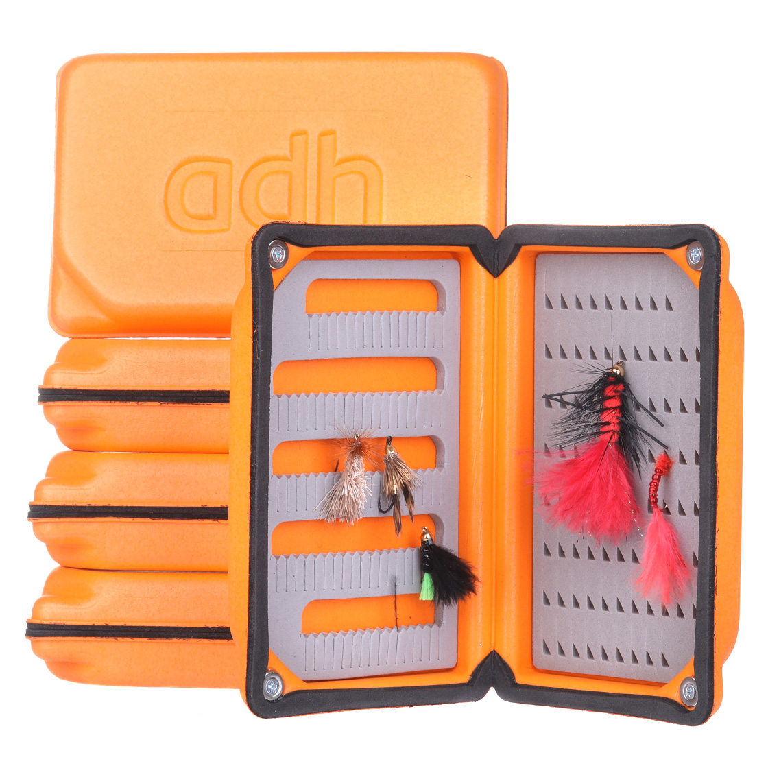 adh-fishing Foam Fly Box Fliegendose Medium Ultralight Rainproof orange