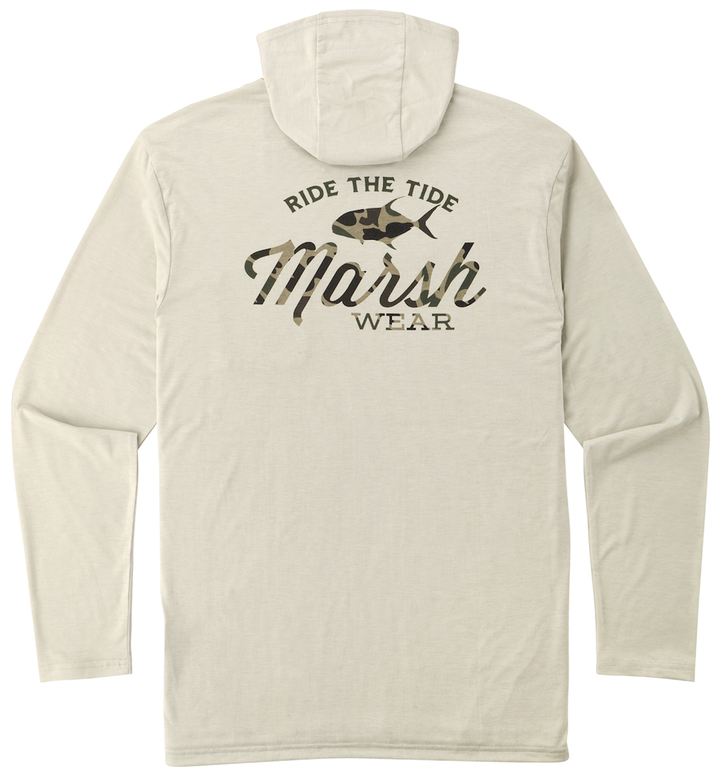 Marsh Wear Buxton Hagood Hoody UPF 40+ Sun Protection Stone Heather