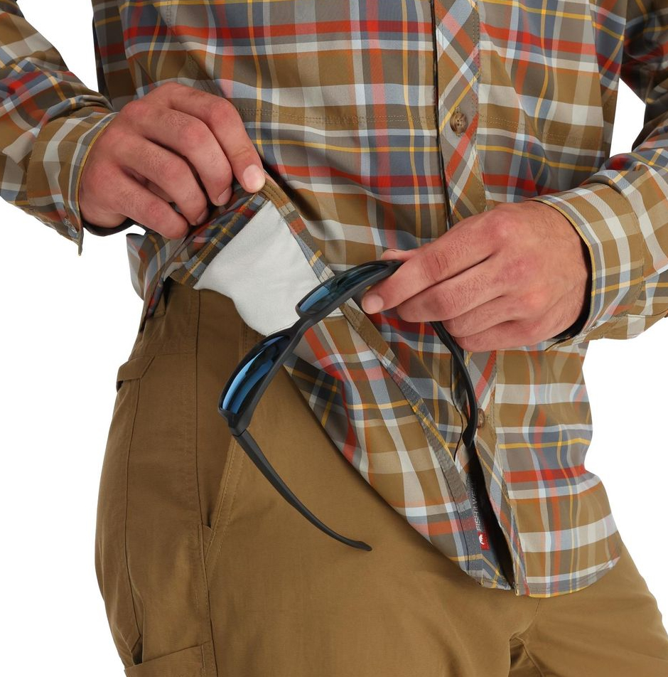 P-25519_Simms_Bugstopper_Shirt_Plaid_Chestnut_Multi_Plaid_4 Beispiel Chestnut multi Plaid