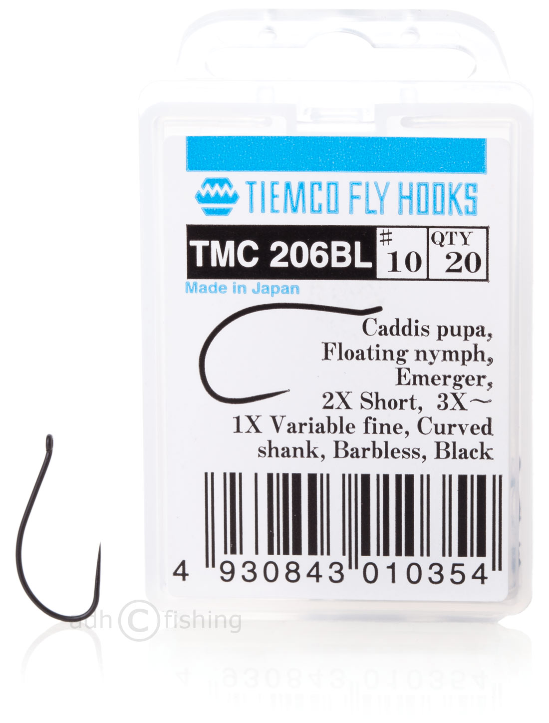 Tiemco TMC 206 BL Fliegenhaken barbless black