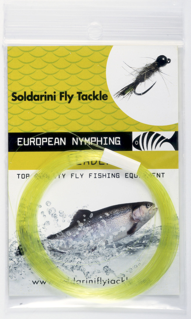 Soldarini Fly Tackle Euro Nymph Tapered Leader Nymphen-Vorfach 12 ft yellow