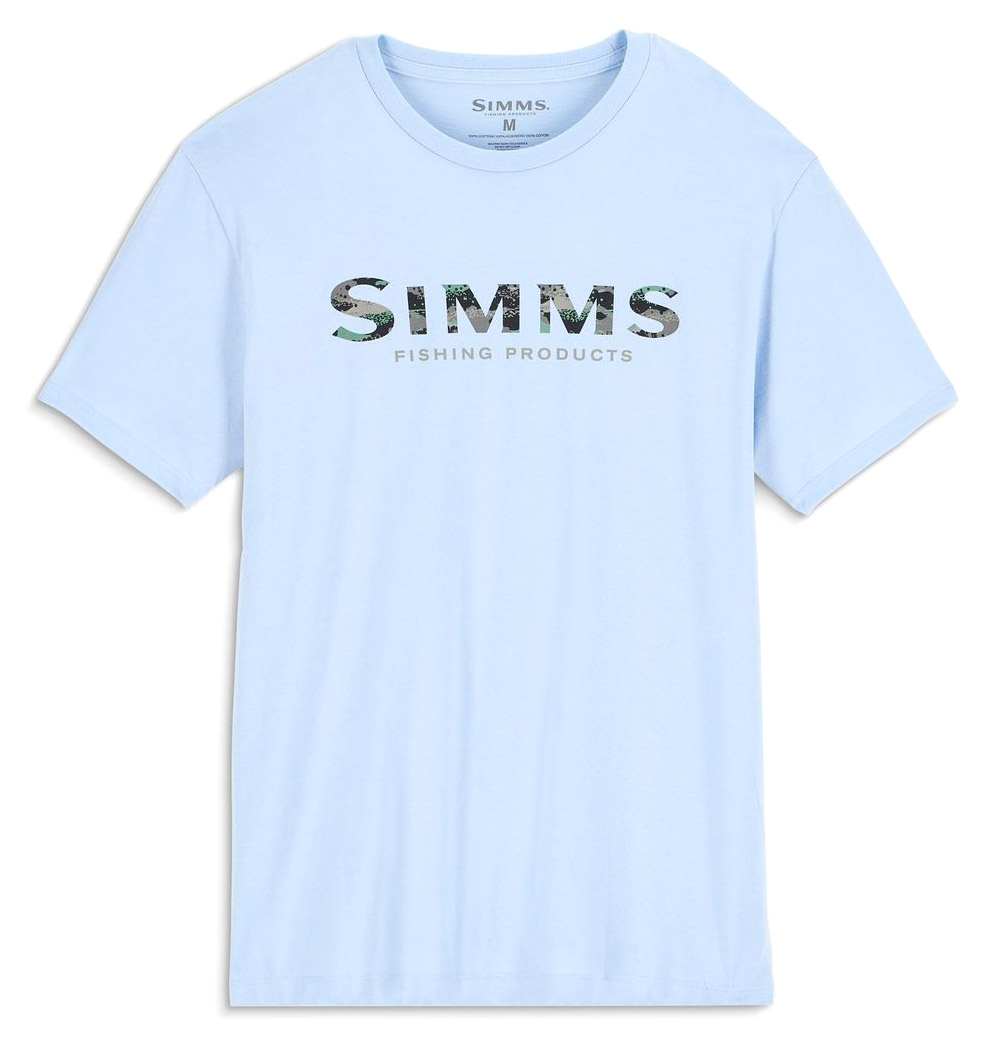 Simms Shroud Fill Logo T-Shirt Sky Blue
